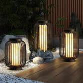 Brown Lantern Cylinder Outdoor Floor lamps - Clowas
